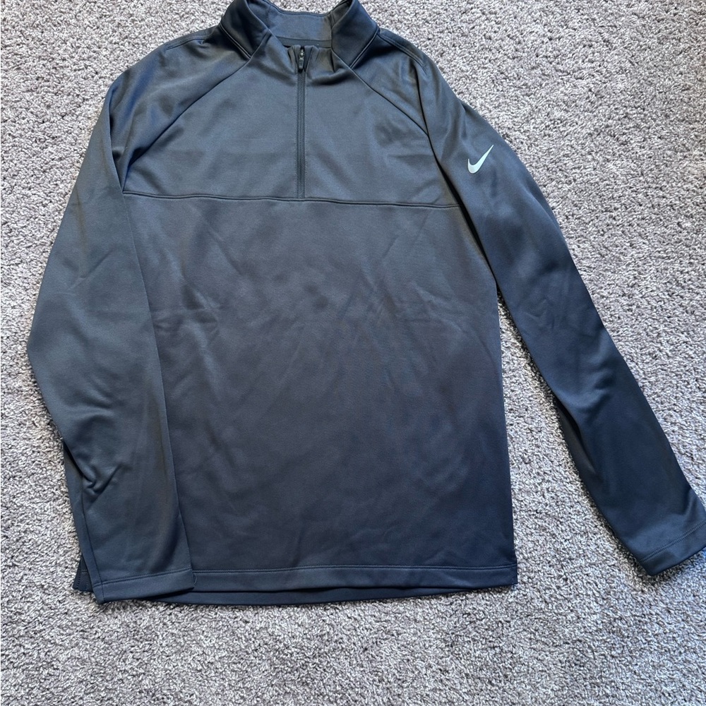 Nike Men's Dark Gray Quarter-Zip Jacket